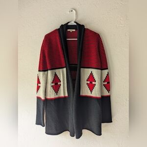 Western Print Knit Cardigan